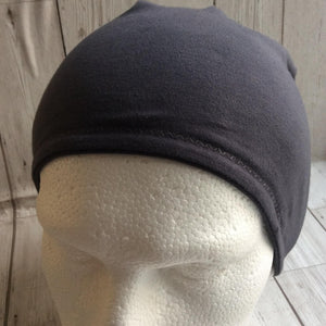 Man's beanie neck gaiter - charcoal grey