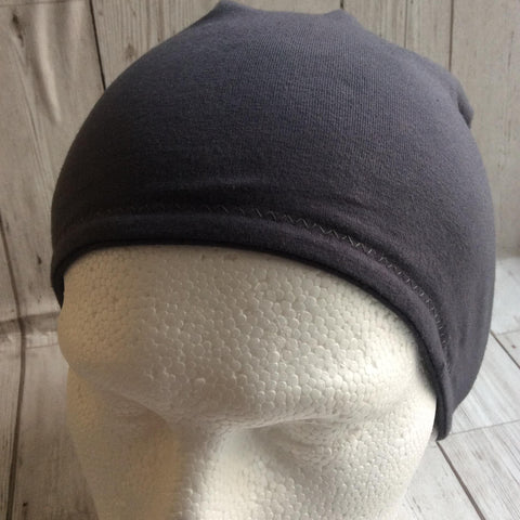 Man's beanie neck gaiter - charcoal grey