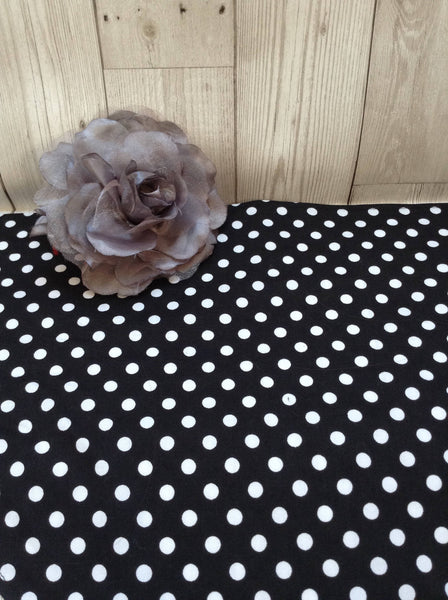 Black polka dot vintage style headscarf