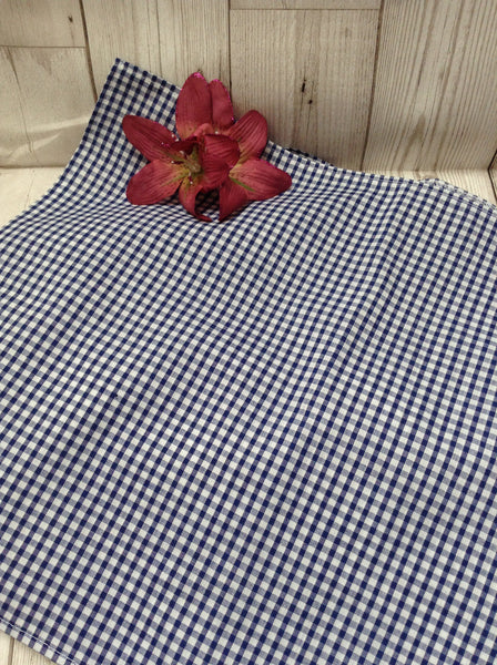 1930s vintage style dusting cap - Navy Gingham